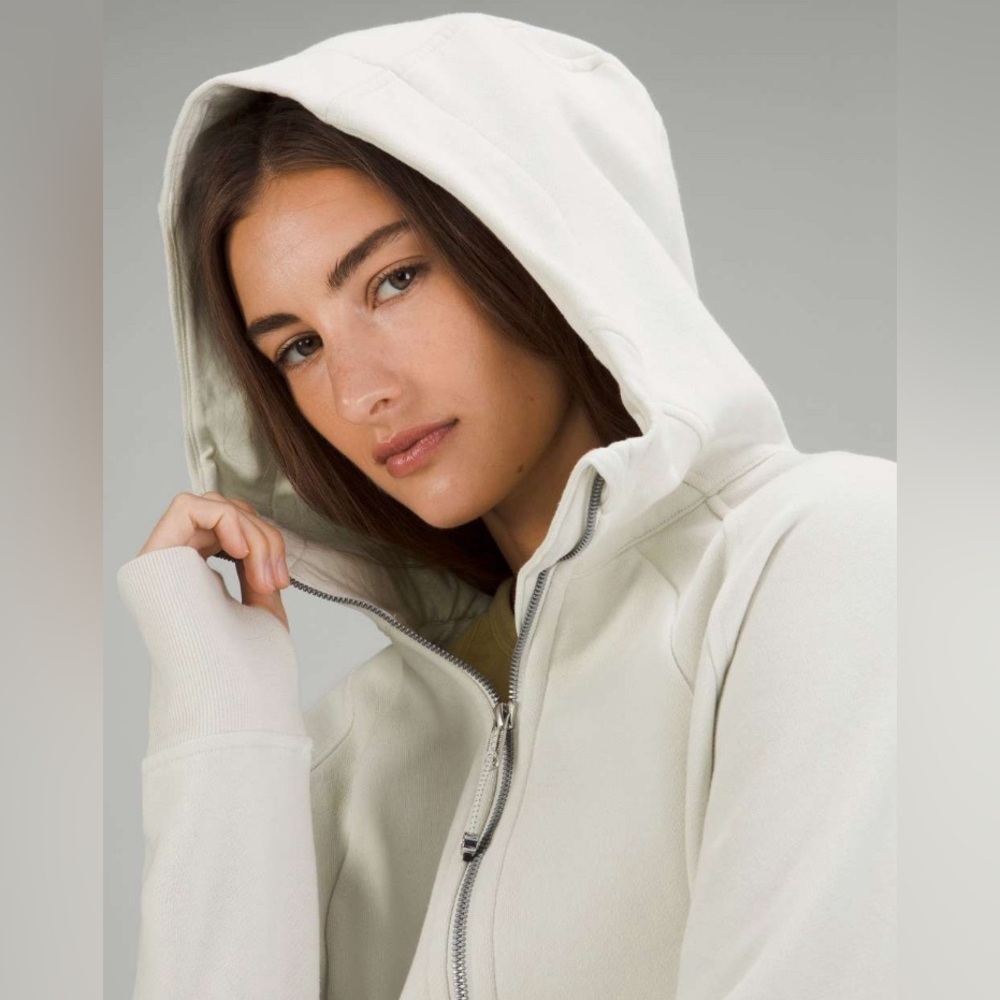 NWOT Lululemon Scuba Full-Zip Cropped Hoodie Bone - Picture 4 of 8